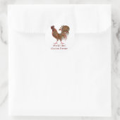 Sticker Rond Meilleur élevage de poulets du monde : Rooster Far (Sac)