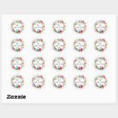 Sticker Rond Meilleur Enseignant de danse jamais Floral Wreath  (Feuille)