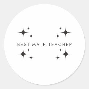 Sticker Rond Meilleur enseignant en mathématiques