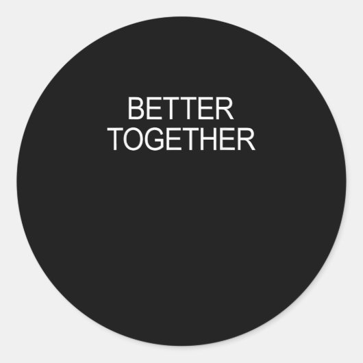 Sticker Rond Meilleur ensemble design minimal (Devant)