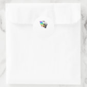 Sticker Rond Meilleur Ensemble Design Minimaliste Noir Propre (Sac)