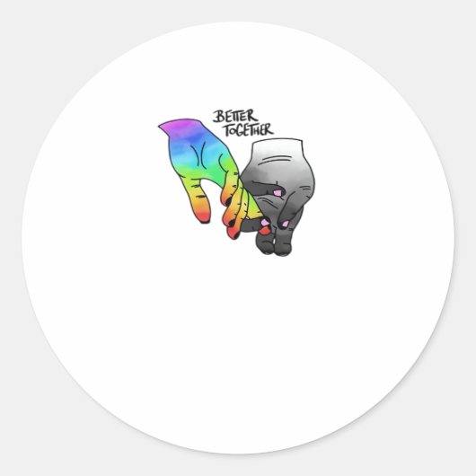Sticker Rond Meilleur Ensemble Design Minimaliste Noir Propre (Devant)