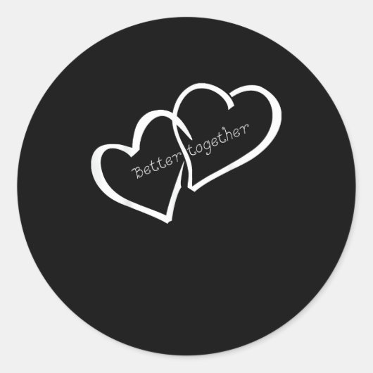 Sticker Rond Meilleur ensemble Relation à distance Moderne (Devant)