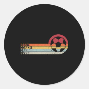 Sticker Rond Meilleur Entraîneur de Football Papa De Tous les T