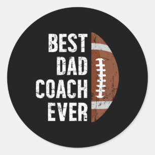 Sticker Rond Meilleur Entraîneur De Papa Jamais Football Papa D