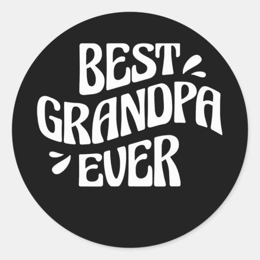 Sticker Rond Meilleur Grand-Père (Devant)