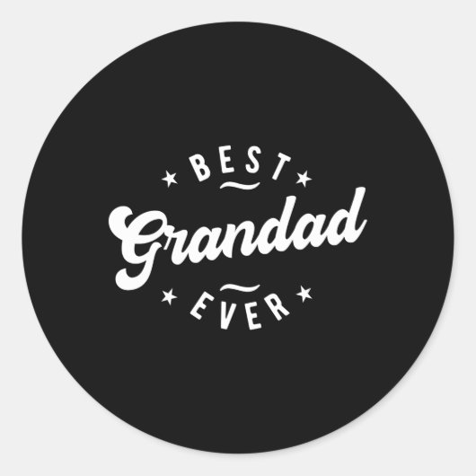 Sticker Rond Meilleur Grand-Père (Devant)