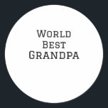 Sticker Rond Meilleur grand-père ajouter nom texte sport texte<br><div class="desc">conception</div>