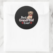 Sticker Rond Meilleur Grand-Père GrandPAW jamais (Sac)