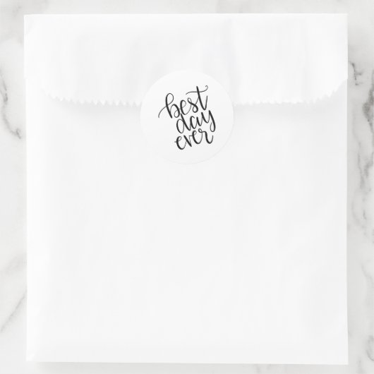 Sticker Rond Meilleur jour (Sac)