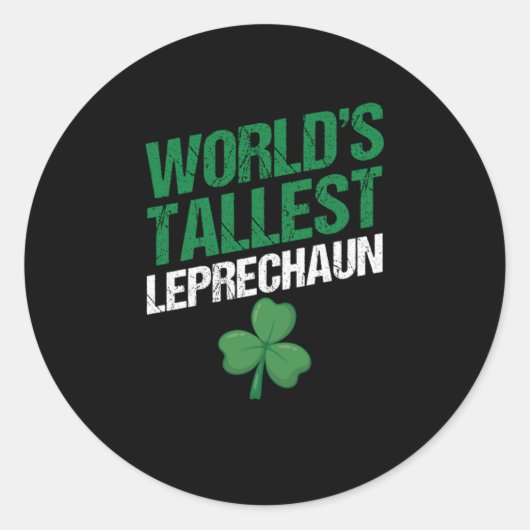 Sticker Rond Meilleur Jour de la Saint Patrick Leprechaun Cadea (Devant)