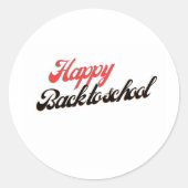 Sticker Rond Meilleur Joyeux Retour À L'École Pour Les Enfants (Devant)