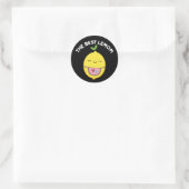 Sticker Rond Meilleur Lemom Funny Lemon Pun Dark BG (Sac)