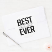 Sticker Rond Meilleur Lesbien-Jamais (Enveloppe)