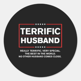 Sticker Rond Meilleur Mari Trump 2024 - Terrifique Mari drôle