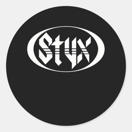 Sticker Rond Meilleur Merch De Styx Band Music Legends (Devant)