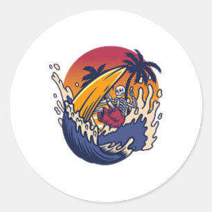 Sticker Rond Meilleur Nzai Pipeline Oahu Hawaii North Shore Sur
