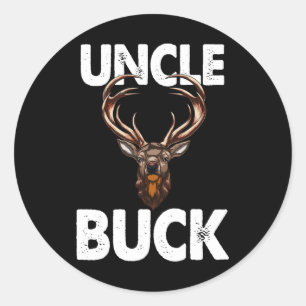 Sticker Rond Meilleur Oncle Buck Jamais Drôle Hommes Chasse Dee