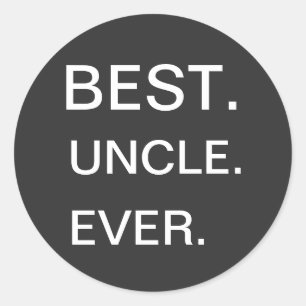 Sticker Rond Meilleur oncle jamais vu