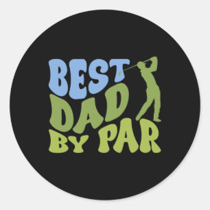 Sticker Rond Meilleur Papa 2 Drôles de Papas Fête du Golf Papa