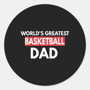 Sticker Rond Meilleur Papa de Basket-ball du Monde