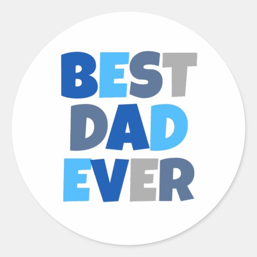 Sticker Rond Meilleur papa du monde (Devant)