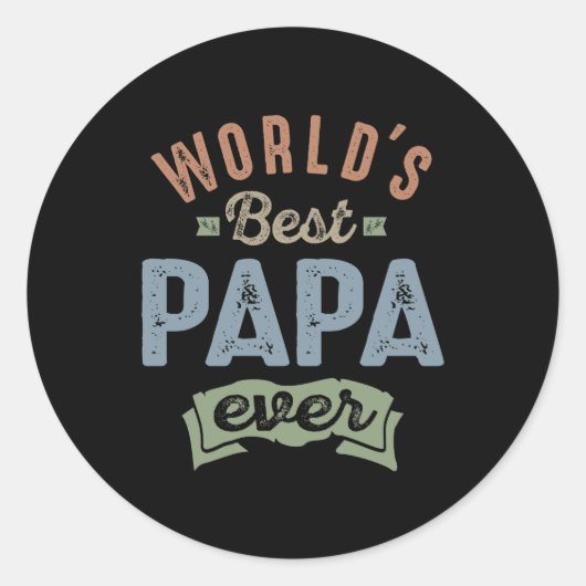 Sticker Rond Meilleur Papa du monde (Devant)