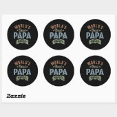 Sticker Rond Meilleur Papa du monde (Feuille)