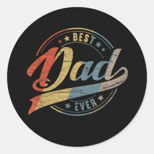 Sticker Rond Meilleur papa jamais