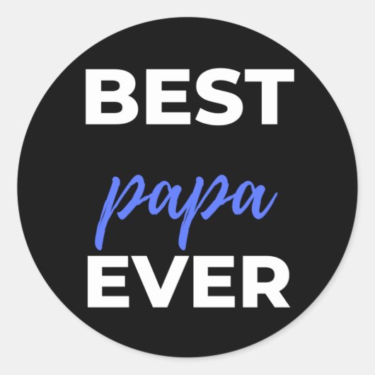 Sticker Rond Meilleur Papa jamais (Devant)