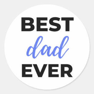Sticker Rond Meilleur papa jamais noir