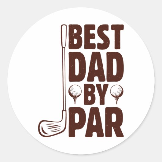 Sticker Rond Meilleur papa par Parc Golf Papa (Devant)