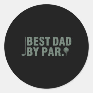 Sticker Rond Meilleur papa vintage par par la fête des pères go