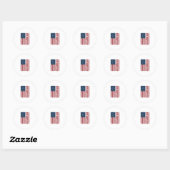Sticker Rond Meilleur Papi Patriote Drapeau Vector Design_1 (Feuille)