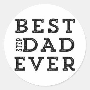 Sticker Rond Meilleur pas papa jamais