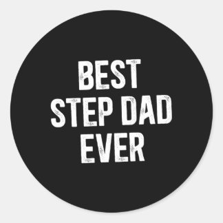 Sticker Rond Meilleur pas papa jamais meilleur Stepdad