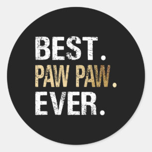 Sticker Rond meilleur paw paw jamais spécial grand-père