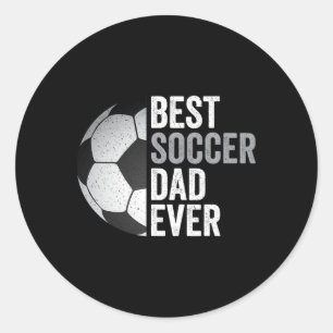 Sticker Rond Meilleur Père de football jamais père &# s Jour d