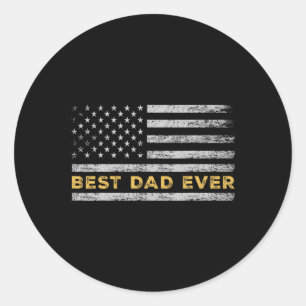 Sticker Rond Meilleur Père Jamais - Bonne Fête des pères - Heur