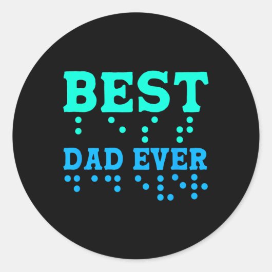 Sticker Rond Meilleur père jamais connu pour la sensibilisation (Devant)