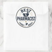 Sticker Rond Meilleur Pharmacien (Sac)