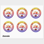 Sticker Rond Meilleur prix de maman Rainbow Family (Feuille)