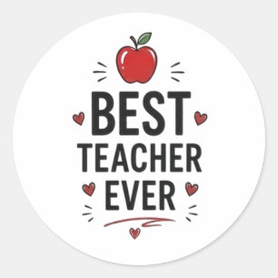 Sticker Rond Meilleur Professeur Ever 
