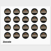 Sticker Rond Meilleur représentant du service à la clientèle au (Feuille)