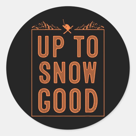 Sticker Rond Meilleur Snowboard Ski Ride Cadeau Skieurs Mignonn (Devant)