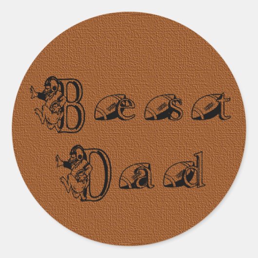 Sticker Rond Meilleur Texte De Football Papa (Devant)