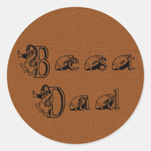 Sticker Rond Meilleur Texte De Football Papa