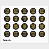 Sticker Rond Meilleur Uber Driver Jamais Uber Driver Funny 3 (Feuille)