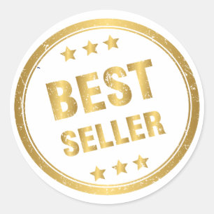 Sticker Rond Meilleur Vendeur Gold