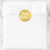Sticker Rond Meilleur vendeur Gold White (Sac)